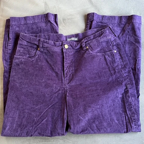 Toad & Co “Karuna” Corduroy Wide Legged Pant Size 10 Purple - Picture 2 of 7